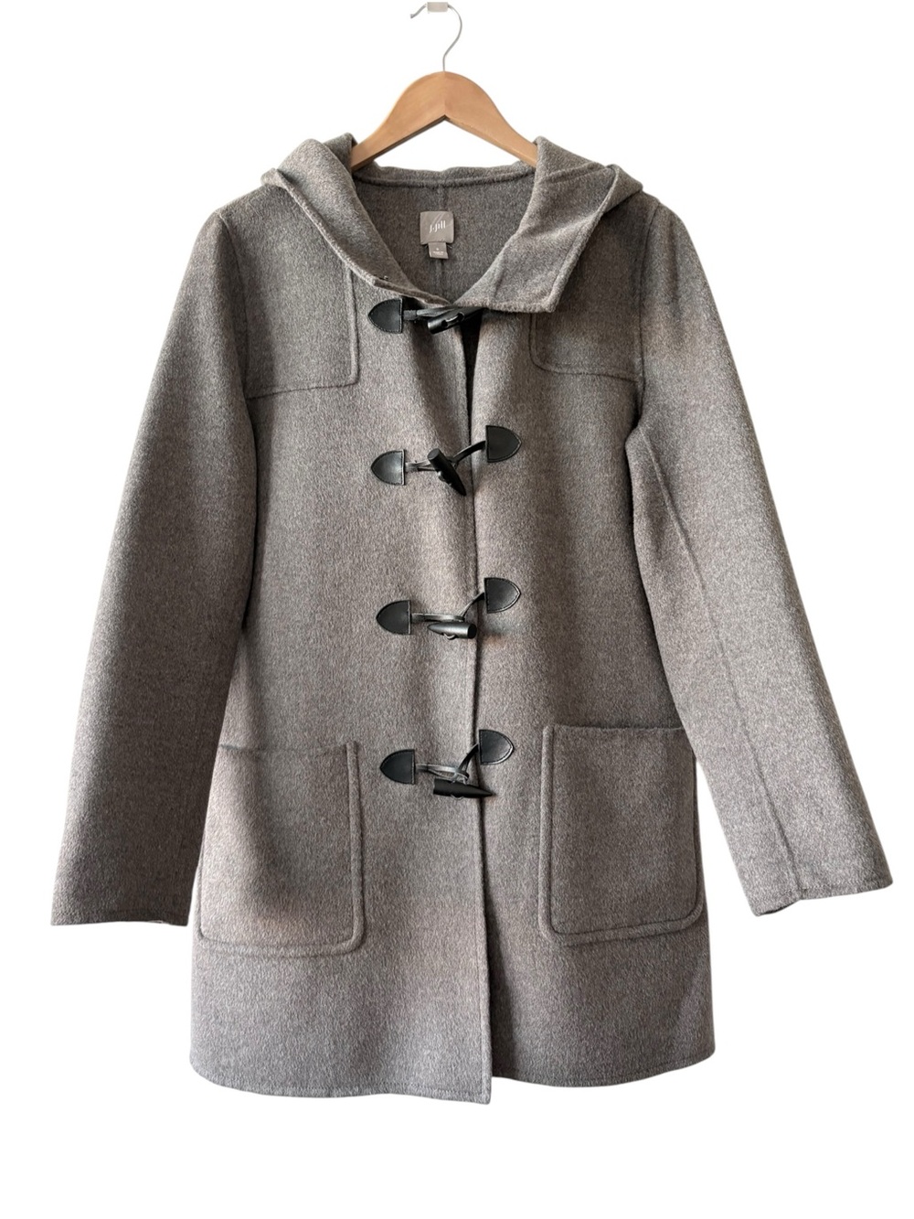 J. Jill Gray Wool Blend Toggle Coat